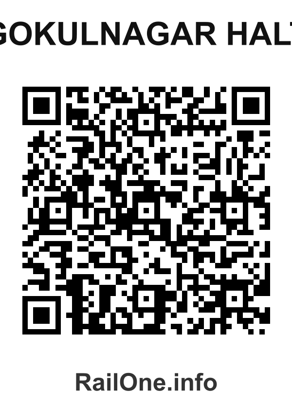 RailOne QR Code for Gokulnagar Halt station