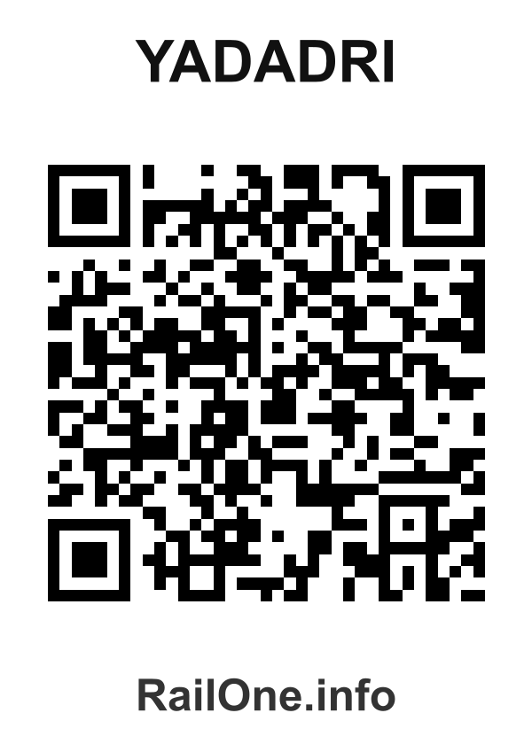 RailOne QR Code for Yadadri station