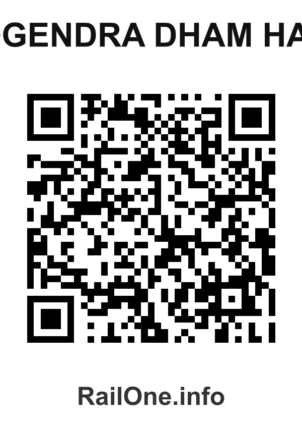 RailOne QR Code for Yogendra Dham Halt station