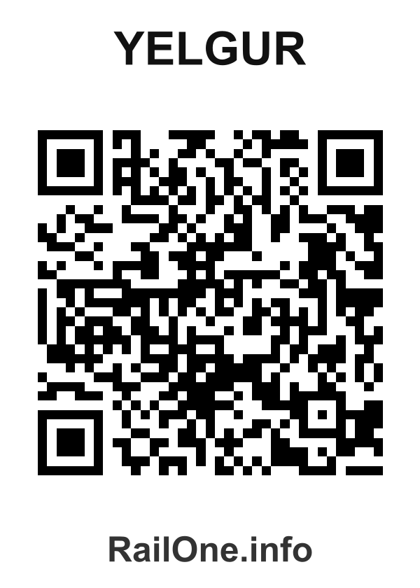 RailOne QR Code for Yelgur station