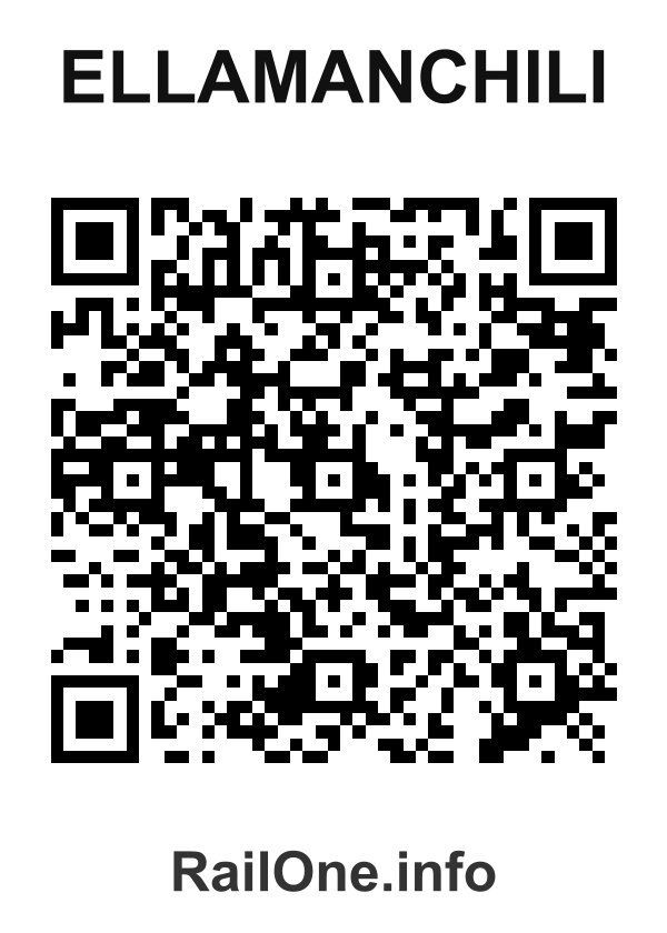 RailOne QR Code for Ellamanchili station